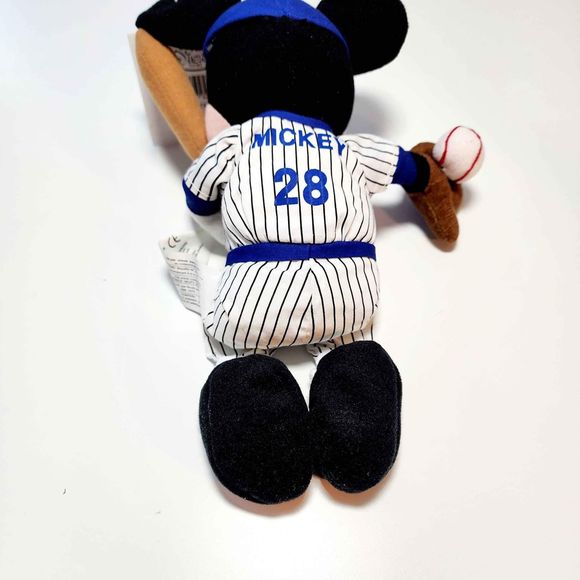 Mickey Mouse Baseball Disney Store Company Plush Beanie Baby Stuff Toy Vintage - Picture 4 of 6